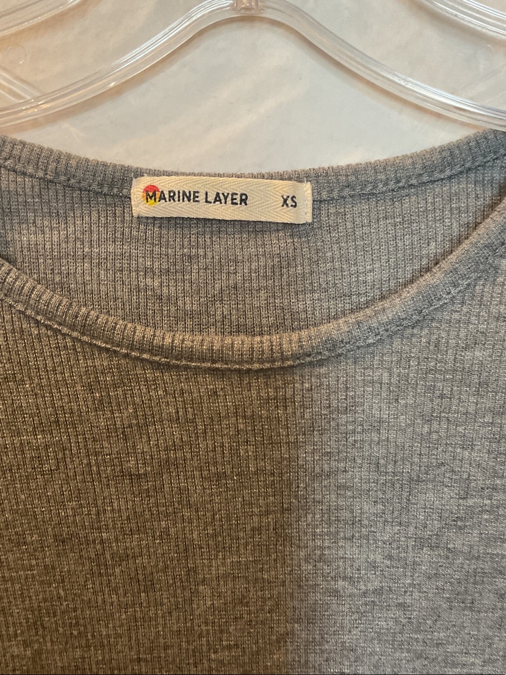 Marine Layer Gray Long-Sleeve Crewneck Tee - Picture 2 of 3